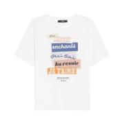 Hvid Bomuld T-Shirt Cabina Stil