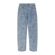 Jeans med blomstermotiv