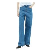 Mid Rise Wide Leg Jeans