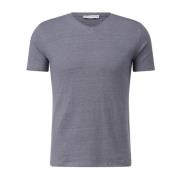 Linned V-hals T-shirt