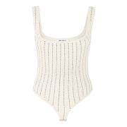 Hvid Elegant Bodysuit Topwear