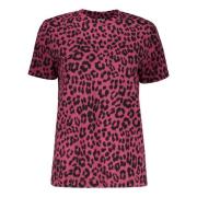 Leopard Print Bomuld T-shirt