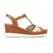 Brun højhælet sandal Aguadulce