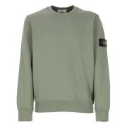 Grøn Bomuld Crewneck Sweatshirt med Logo Patch