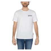 Hvid Printet Crew Neck T-shirt