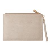 Foret Lærred Lynlås Clutch Taske