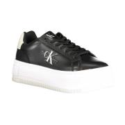 Sort Polyester Kile Platform Sneakers