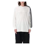 Hvid T-shirt med 3-Stripes Design