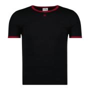 Sort og rød signatur T-shirt