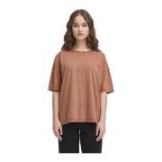 Grafisk Print Brun Top & T-Shirt