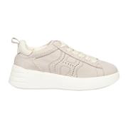 Brun Sneakers med Perforeret Side Design