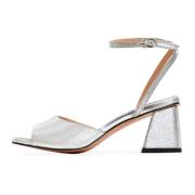 Jewel Block Heels Sandals Aurora - Silver