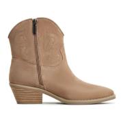 Suede Cowboy Boots Natalie - Brown