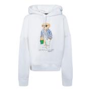 Broderet Bjørn Hættetrøje Sweatshirt