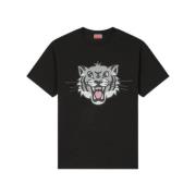 Happy Tiger Jersey T-shirt Sort