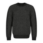 Sort Sweater med Silkeblanding