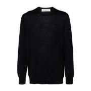 Blå Uld Pullover Sweater AW24