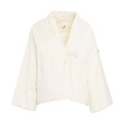 Hvid Kimono Jakke Chic Logo