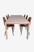 Spisegruppe Slider med 6 spisebordsstole Polar