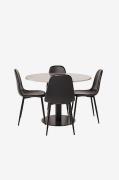 Spisegruppe Razzia med 4 spisebordsstole Polar