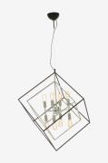 Loftlampe Cubes stor/krom