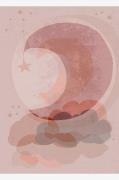 Pelcasa - Plakat Gentle Moon - Rosa - Plakater & billeder - - Homeroom