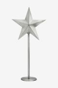 PR Home - Bordlampe Nordic STAR ON BASE, 76 cm - Sølvfarvet - Adventss...