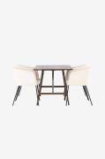 Venture Home - Spisegruppe Kaseindon med 4 stole Berit - Brun - Spiseg...