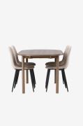 Venture Home - Spisegruppe Andy med 4 stole Polar - Brun - Spisegruppe...