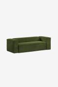 Kave Home - Sofa 2-pers. Blok - Grøn - 3-pers. sofaer - - Homeroom