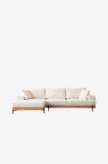 Homitis - Hjørnesofa -Tan Left - Hvid - Sofaer med chaiselong - - Home...