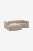 Kave Home - Soffa Blok 2-sits i chenille divan vänster - Hvid - 2-pers...