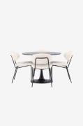 Venture Home - Spisegruppe Glade med 4 spisebordsstole Chico - Sort - ...