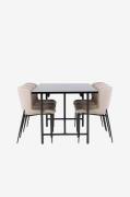 Venture Home - Spisegruppe Astrid med 6 stole Modesto - Beige - Spiseg...