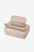 Koziol - Sæt Med 2x madkasse og bestik Candy Ready - Beige - Opbevarin...