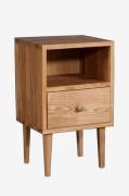 Wood Furniture - Sengeskab i egetræ,Retro 35cm - Brun - Sengeborde - -...