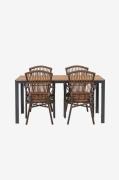 Venture Home - Spisegruppe Break med 4 stole Galera - Natur - Spisegru...