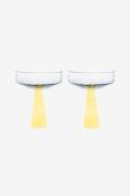 Brut Homeware - Coupe Claude 2-pack - Blå - Vinglas - - Homeroom