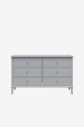 Dorel Home - Kommode med seks skuffer Franklin - Grå - Kommoder - - Ho...