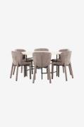 Venture Home - Spisebord Copenhagen med Astoria-stol - Brun - Spisegru...