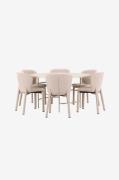 Venture Home - Spisebord Copenhagen med Astoria-stol - Beige - Spisegr...