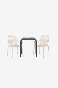 Venture Home - Spisegruppe Borneo med 2 spisebordsstole Peking - Sort ...
