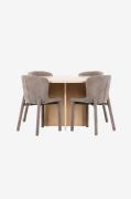 Venture Home - Spisebord Strada med Astoria-stol - Brun - Spisegrupper...