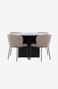 Venture Home - Spisebord Strada med Edina-stol - Brun - Spisegrupper -...