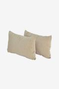 Fritab - Sidepuder Flock - Beige - Pyntepuder - - Homeroom