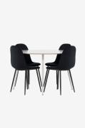 Venture Home - Plaza-spisebord med Polar-spisebordsstol - Sort - Spise...
