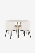 Venture Home - Plaza spisebord med Agnes spisebordsstol - Hvid - Spise...