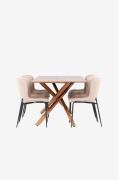 Venture Home - Piazza-spisebord med Modesto-spisebordsstol - Beige - S...
