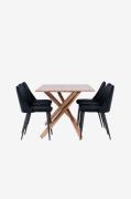 Venture Home - Piazza-spisebord med Night-spisebordsstol - Sort - Spis...