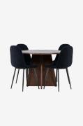 Venture Home - Bootcut-spisebord med Polar-spisebordsstol - Sort - Spi...